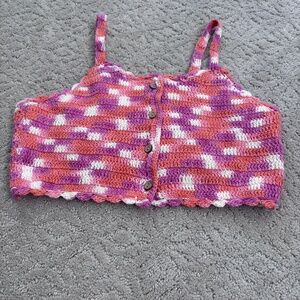 Zara Kids - Crochet Multi colored top - Size 8